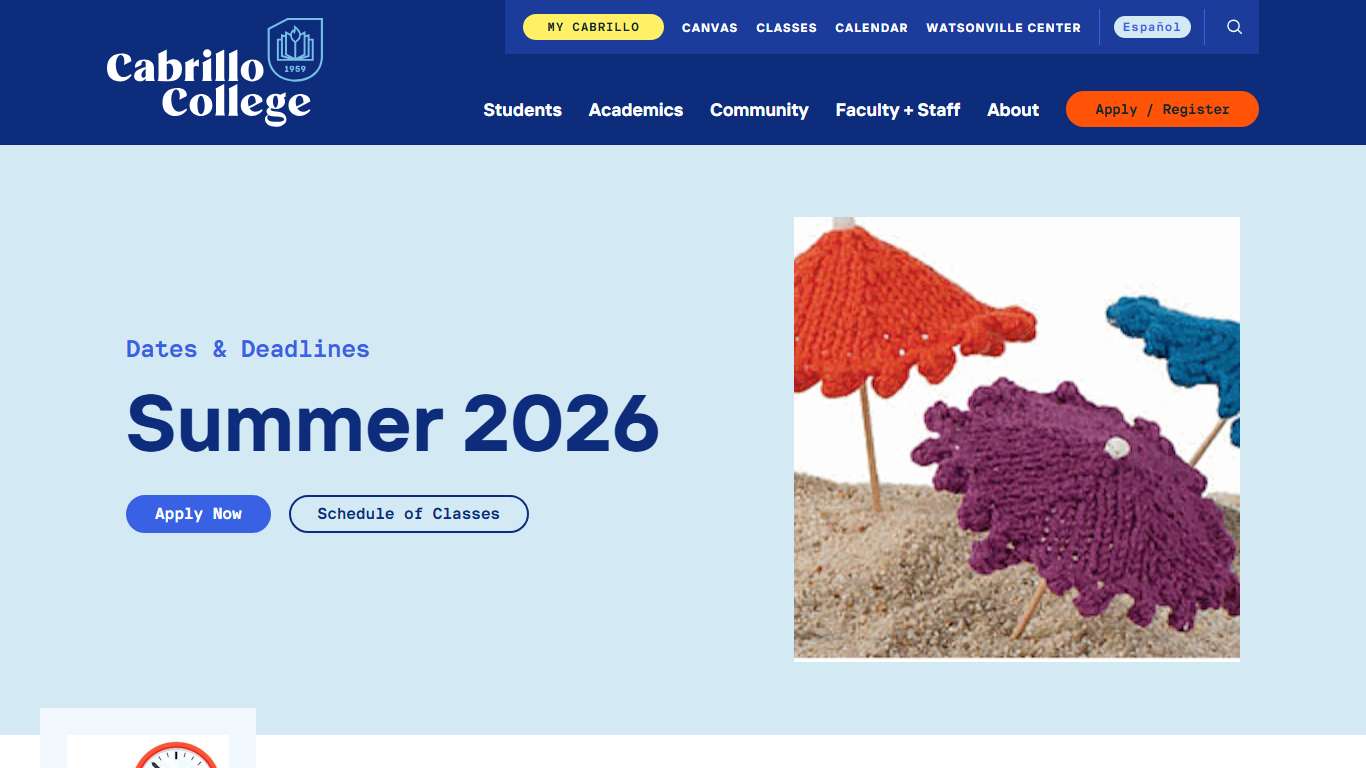 Dates and Deadlines 2026 Summer - Cabrillo College